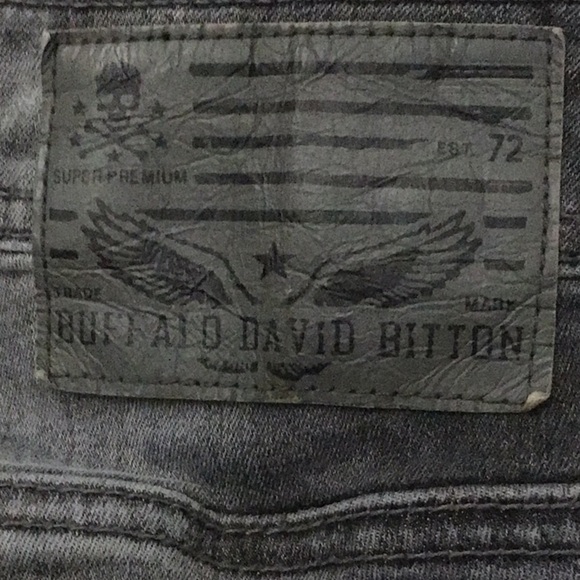 Buffalo David Bitton Max-x skinny stretch black/grey jeans sz 28 - Picture 7 of 9